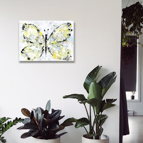 Original Abstract Painting on Canvas, Ready to hang, Butterfly Whispers 1 - Picture 8 of 8